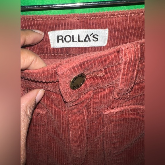 NWT Rust Colored High Waist Corduroy Rollas Wide Leg Pants size 25 - Picture 4 of 12